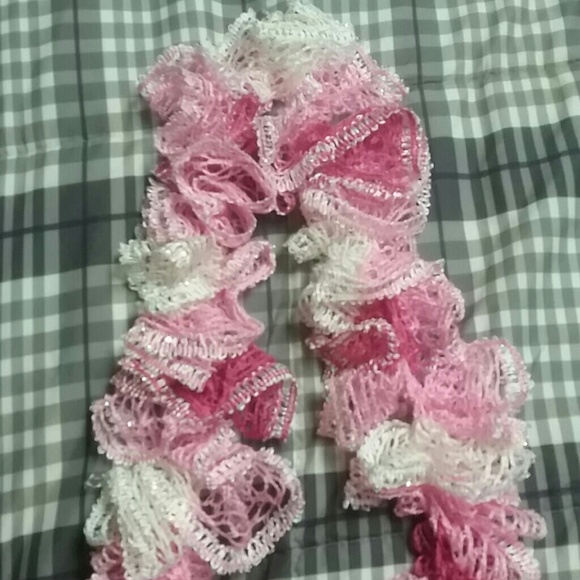 Handmade ruffle scarfs.