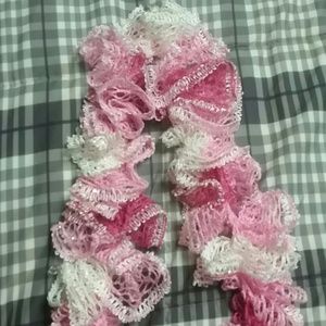 Handmade ruffle scarfs.