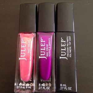 Julep nail polish (bombshell) plus top coat