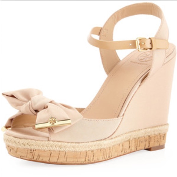 🔱️SOLD 🔱Tory Burch Faille Penny Wedge - Picture 2 of 4