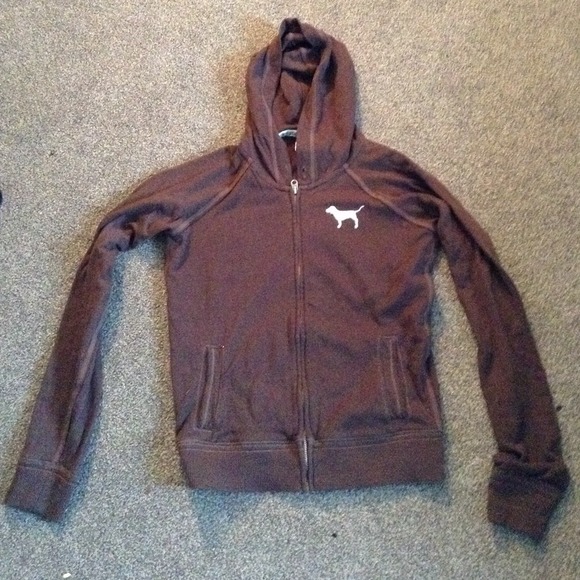 Victoria's Secret pink brown peace hoodie