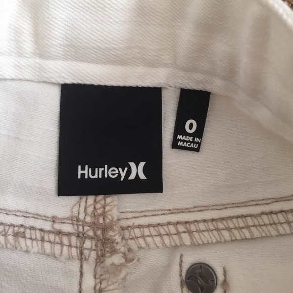 NWOT Hurley White Denim Shorts - Picture 3 of 3