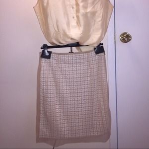 Alessandro Dell'Acqua peach textured pencil skirt