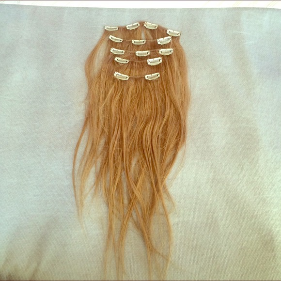 Real human hair extensions- medium blonde