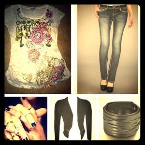 🆕Southpole Tee with diamond studs and glitter ⭐️