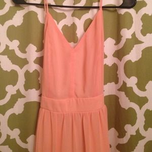 Gorgeous peach maxi dress