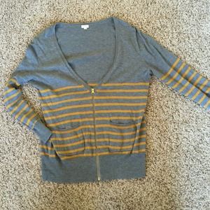 JCrew Factory 3/4 length zip up cardigan