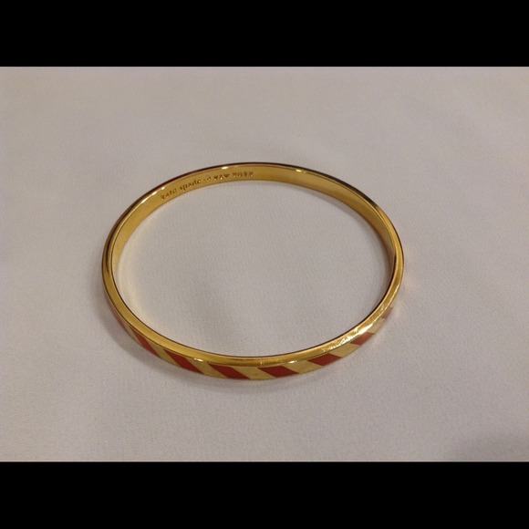 Kate Spade Gold/orange striped bangle. New!