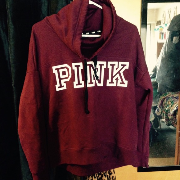 pink victoria secret burgundy sweater