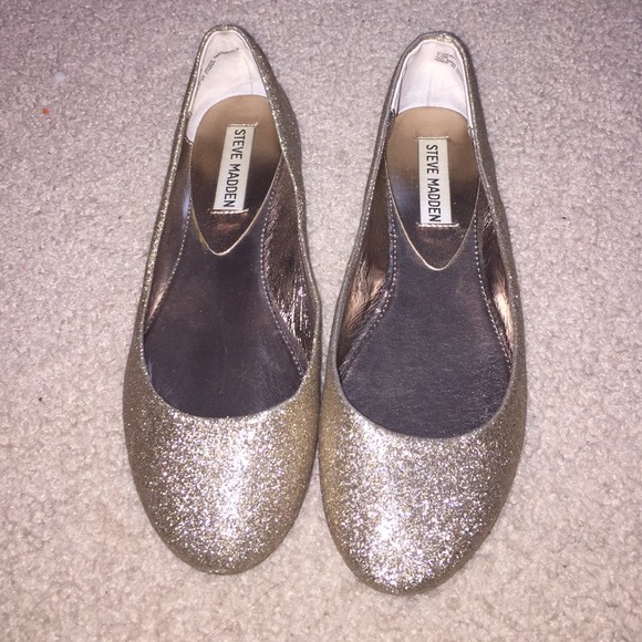 Steve Madden Shoes - gold sparkly ballet flats