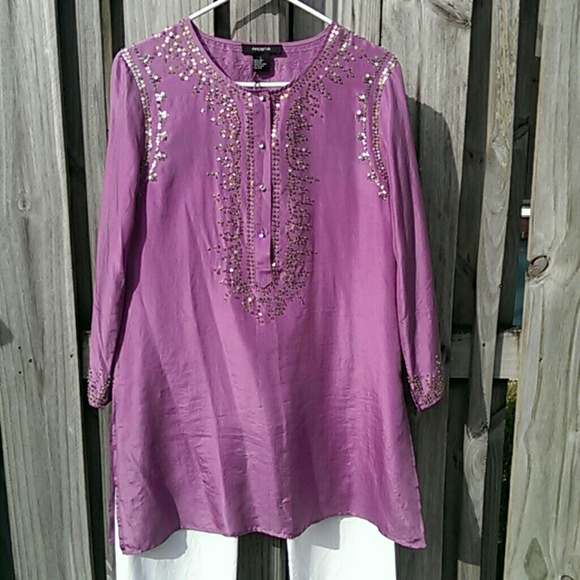 Silk beaded sari blouse