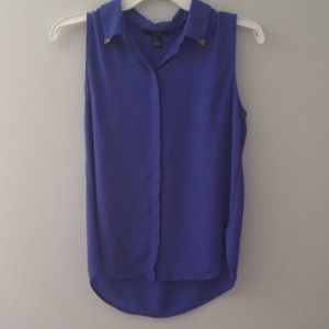 Blue button up