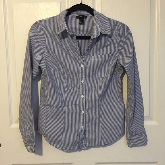 blue/white pinstripe shirt