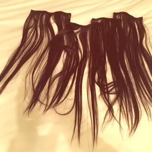 Remy hair extensions dark brown