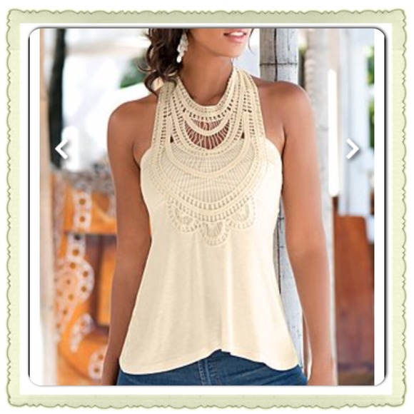 NWOT Venus Crochet Top