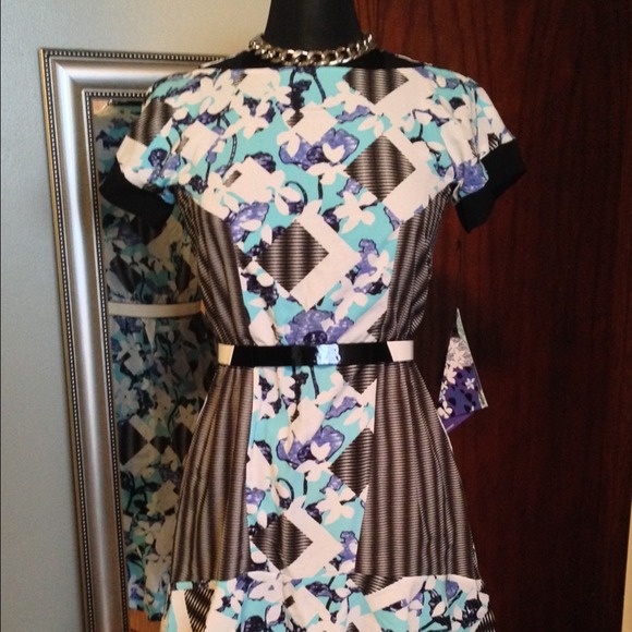 Peter Pilotto Floral Geometric Dress