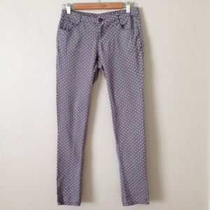 Grey and White Polka Dot Pants