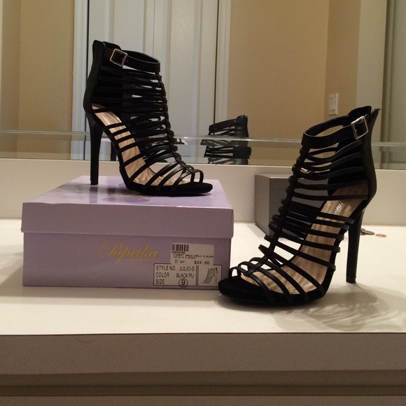 Strappy ankle heels