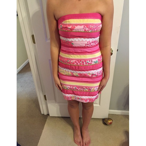 Lilly Pulitzer Patchwork Strapless Dress - Picture 2 of 4