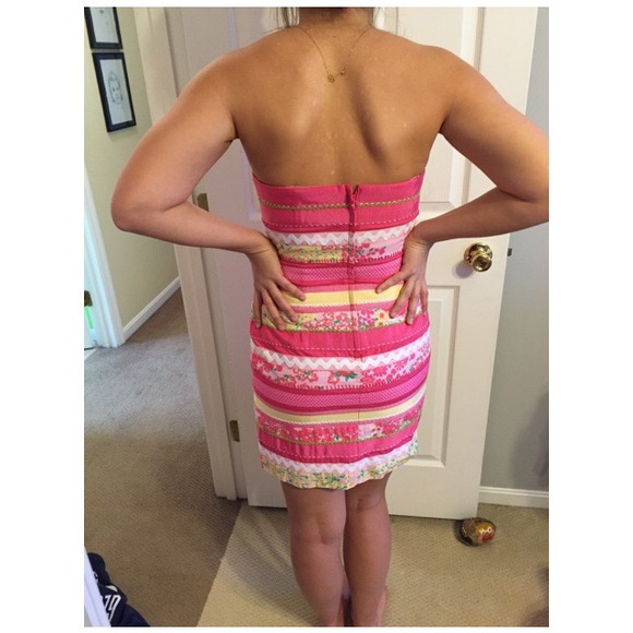 Lilly Pulitzer Patchwork Strapless Dress - Picture 4 of 4
