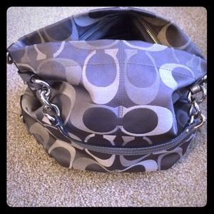 Grey/Silver Authentic Coach Bag