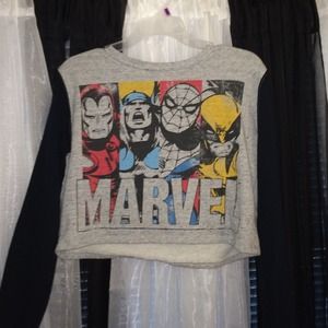 Marvel Character Cropped Sweater