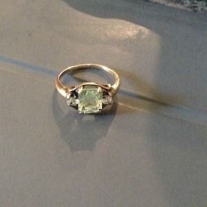 Peridot 10K gold ring Tourmaline stones