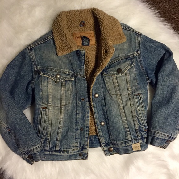 Denim shearling jacket