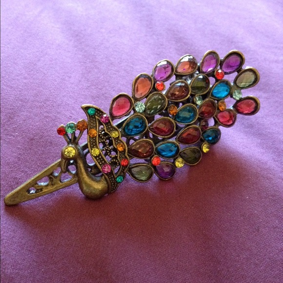 Brilliant Peacock Hair Clip