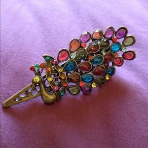 Brilliant Peacock Hair Clip