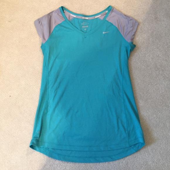 Turquoise Nike Fit running top