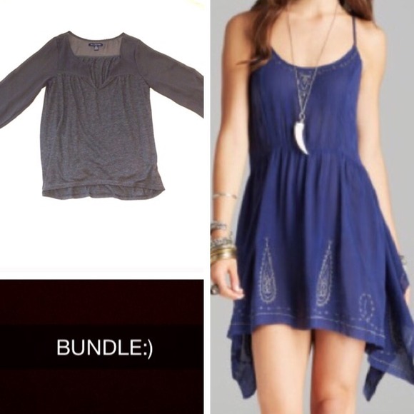 bundle fp dress and aeo blouse