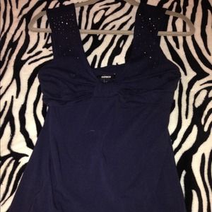 Navy sleeveless Express shirt