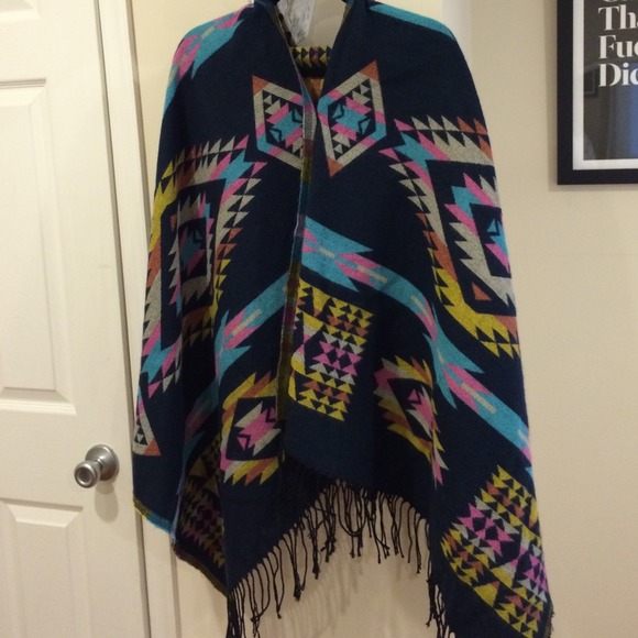 Free People Outerwear - Tribal Print Poncho