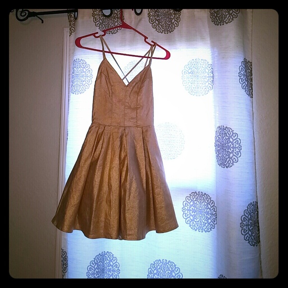 Shiny gold dress