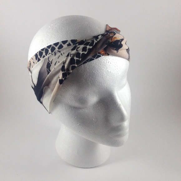 Turban Mixed Print Black - Brown - Beige