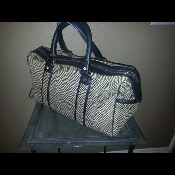 Tory Burch Navy and Biege Purse