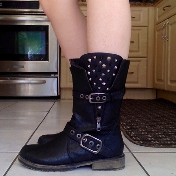Black Studded/Spiked Boots