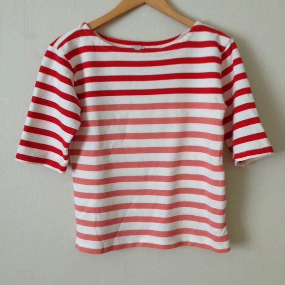 Sweet Red and Pink Striped French Terry Sweatshirt