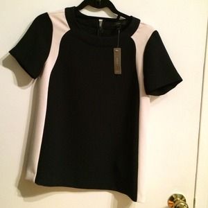 J.Crew navy and cream shirt -XS