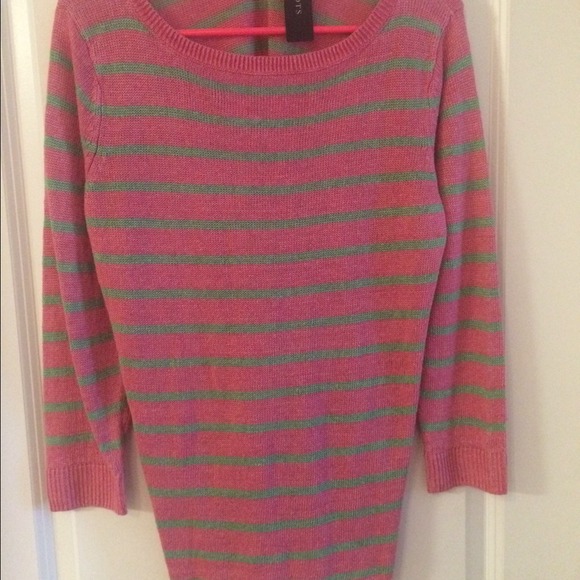 Pink and Green Sweater