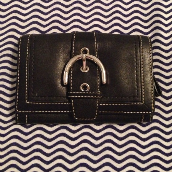 Black leather Coach wallet