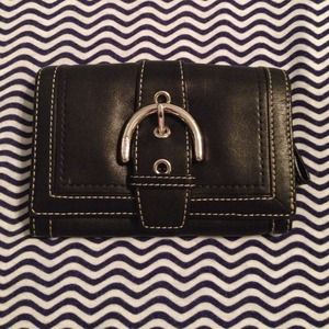 Black leather Coach wallet