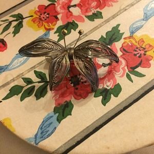 Vintage Handmade Butterfly Pin