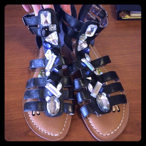 Jeweled sandals from The Buckle.