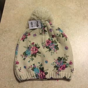 flower print hat