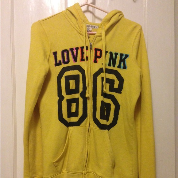 VS Pink yellow zip up!
