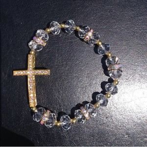 Handcrafted beaded Cross bracelet