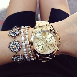 Michael Kors MK5660 Horn Acetate Gold-Tone Watch