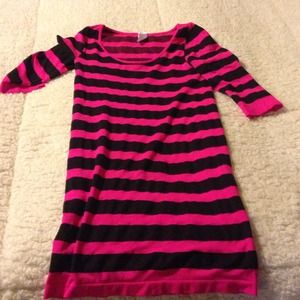 Shirt dress pink and black striped Bundle